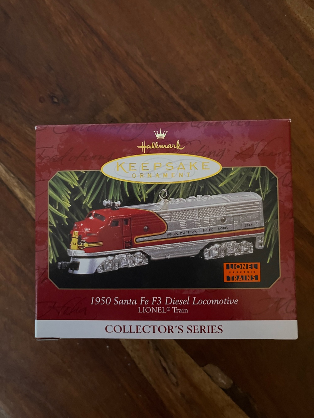 Hallmark Lionel Train Ornament 1950 Santa Fe F3 Diesel Locomotive Keepsake